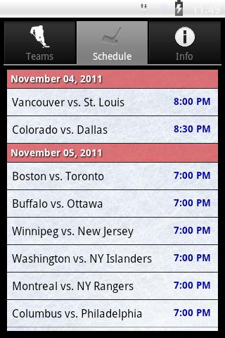 Hockey Radio Screen 2