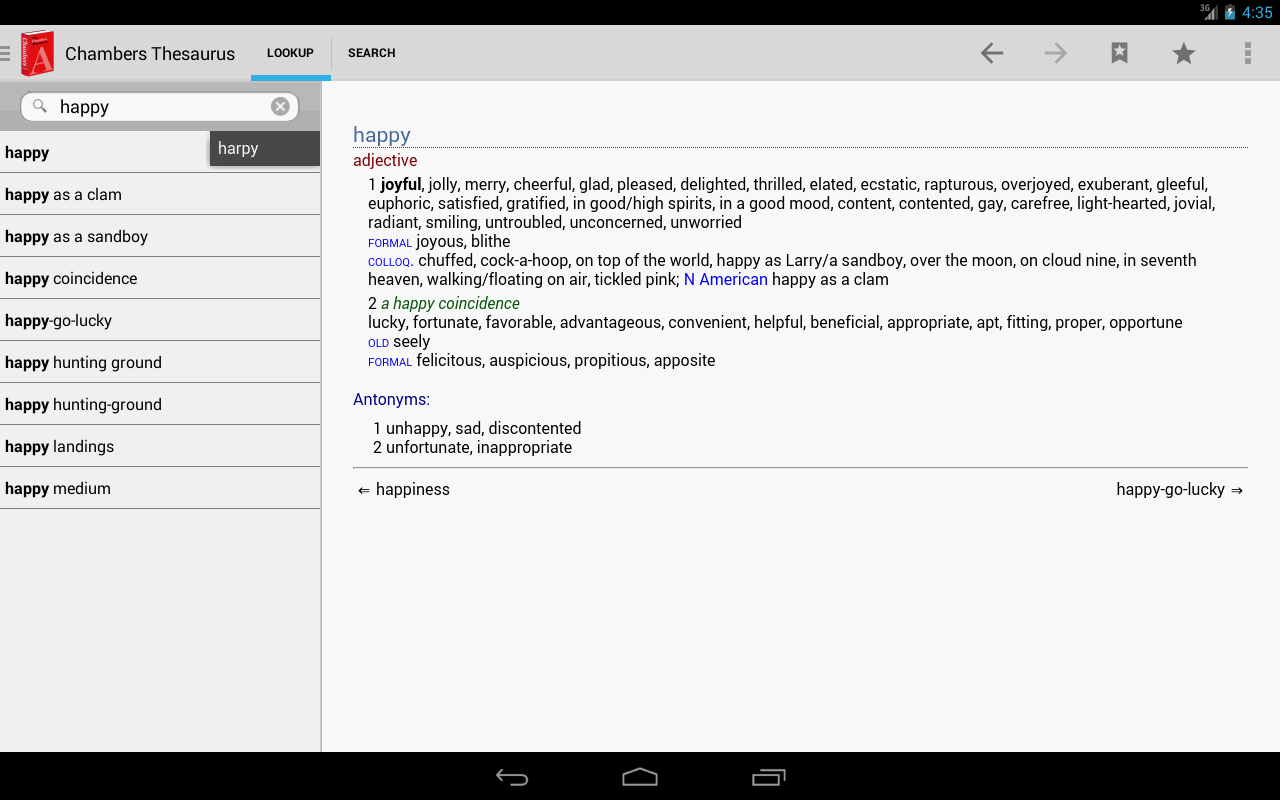 Chambers Thesaurus Android Apps on Google Play
