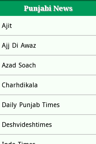 Punjabi Newspaper Site List