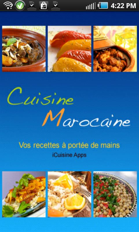 Android application iCuisine Marocaine screenshort