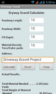 Free Download DriveWay Gravel Calculator APK for PC
