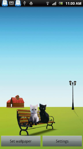 Two Cats Live Wallpaper Lite