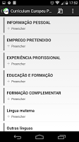 Captura de pantalla de Curriculum vitae europeo FREE APK #1