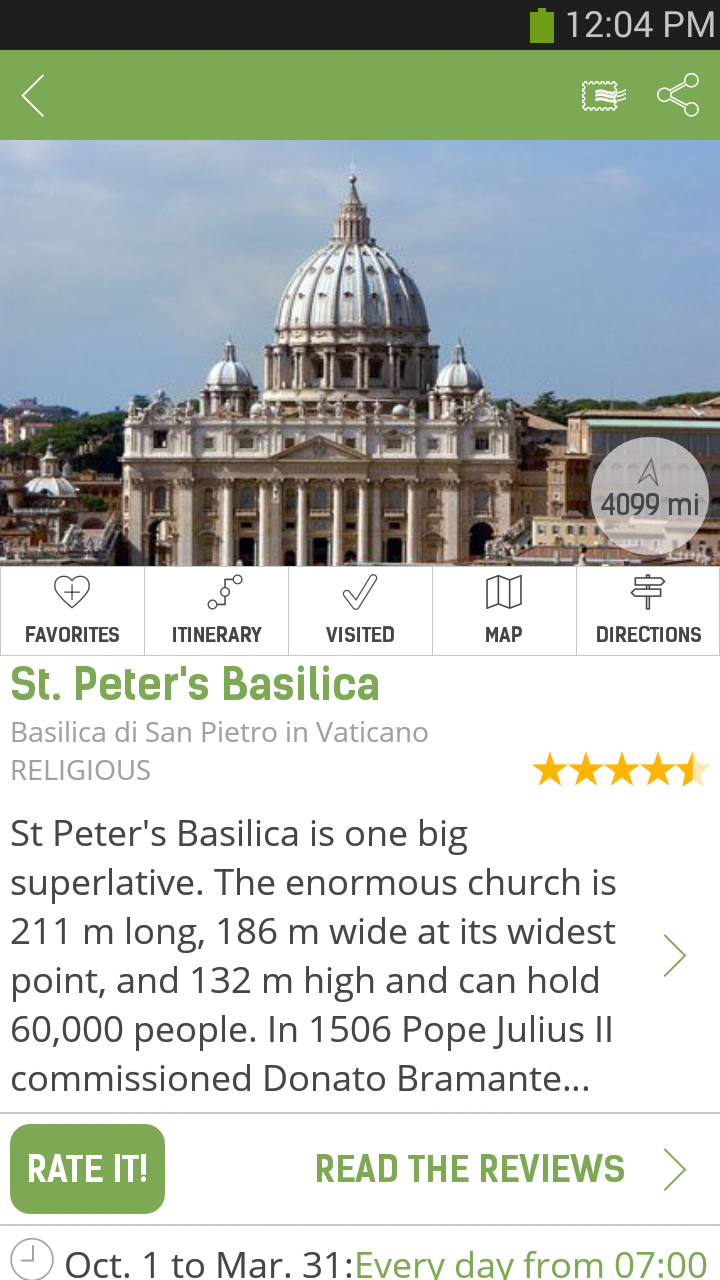 Rome Travel Guide – mTrip Screen 2