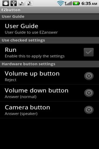 Android application EZbutton (answer by buttons) screenshort