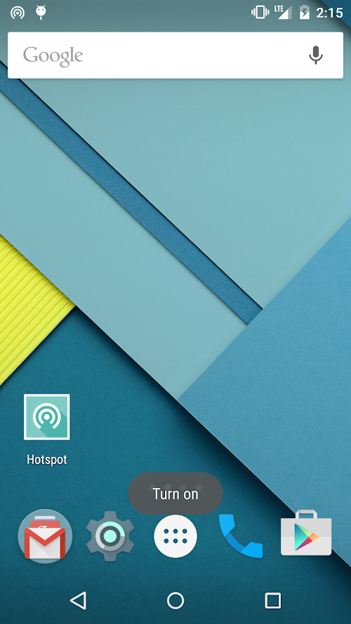 Android application ON/OFF Switcher(Wi-Fi hotspot) screenshort