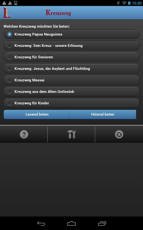 Android application Kreuzwege screenshort