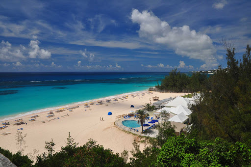 The beach at Hinson Hall in Bermuda. 