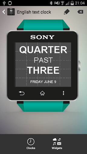 Smartwatch Text Clock