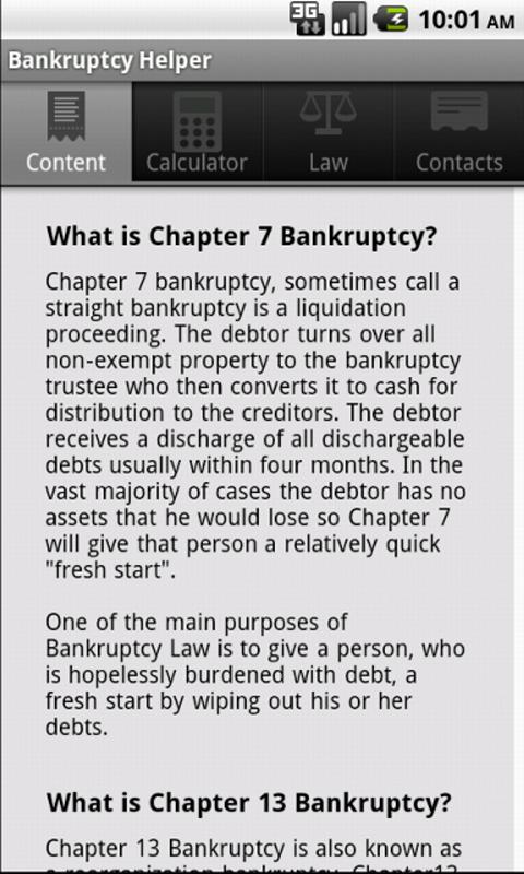 Bankruptcy Helper - screenshot