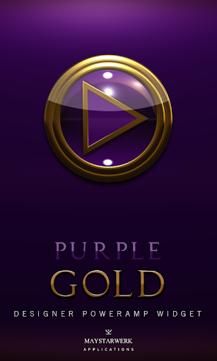 Poweramp Widget Purple Gold