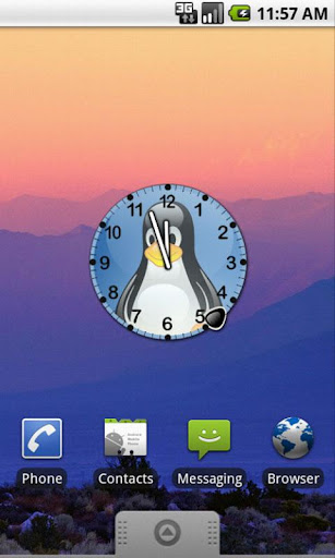 Tux Linux Clock Widget