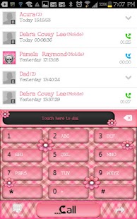 Free Download GO CONTACTS - PeachPlaidFlower APK for PC