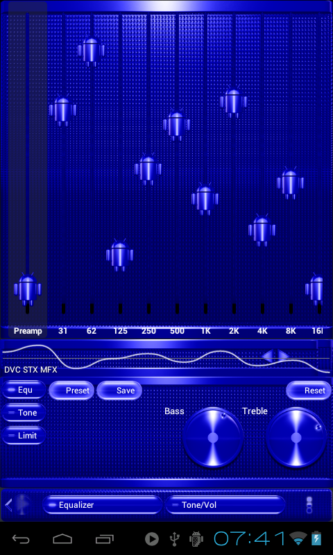 Poweramp skin BLUE Screen 2