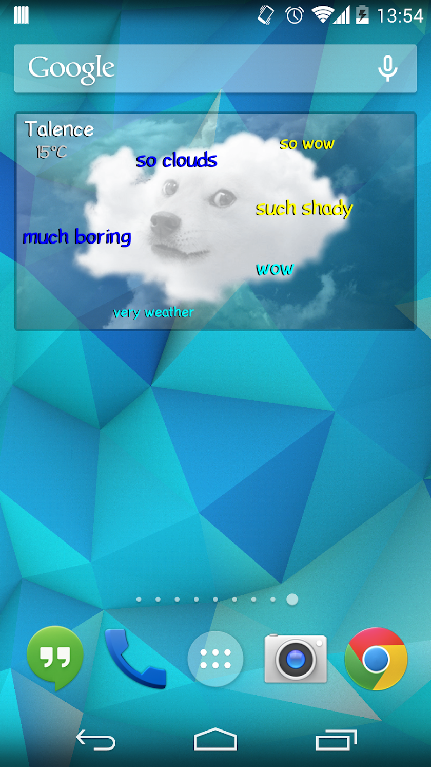 Doge Weather Widget Screen 2