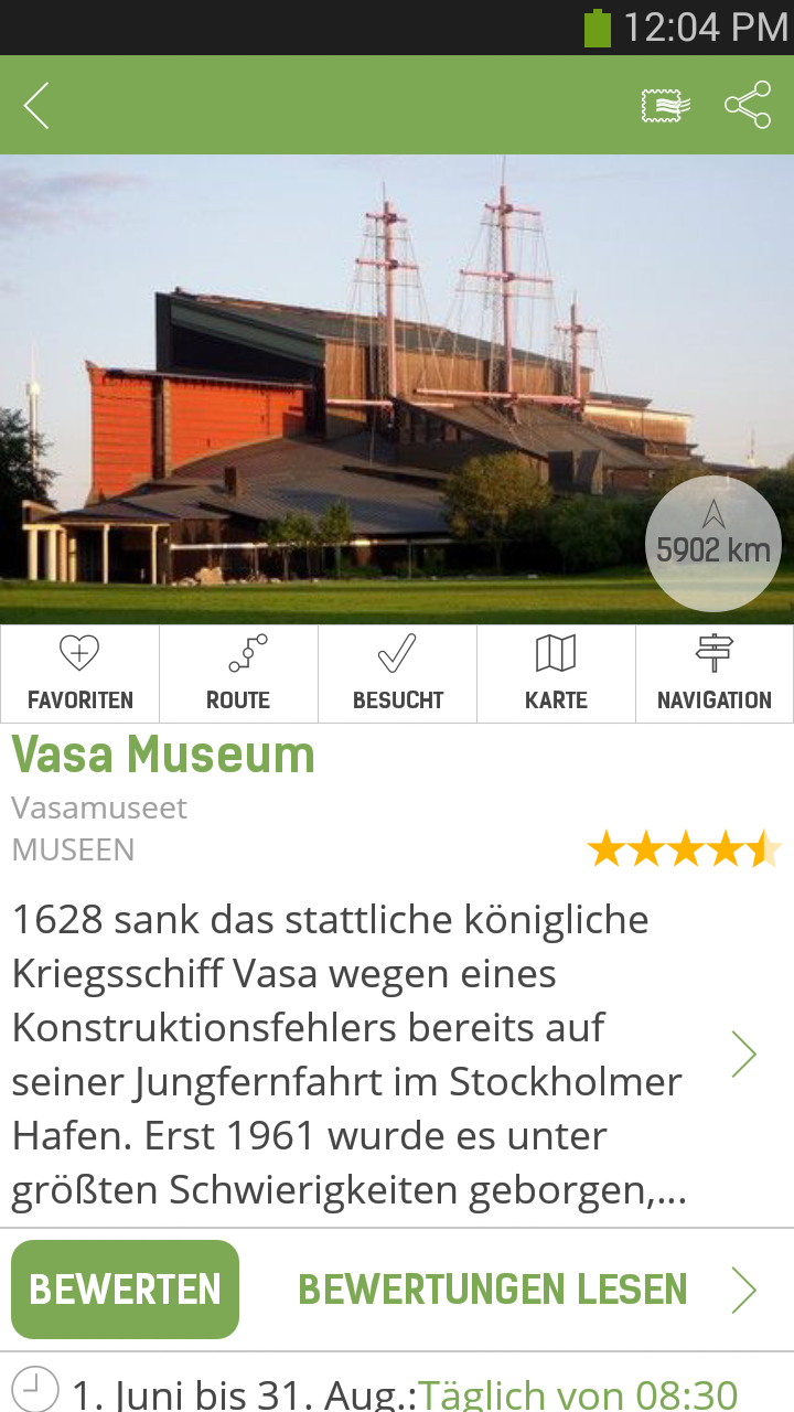 Android application Stockholm Travel Guide – mTrip screenshort