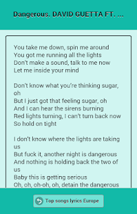 Top songs lyrics Europe Screenshots 6