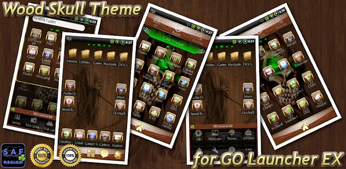 Wood Skull GO launcher EX v1.0.6 APK