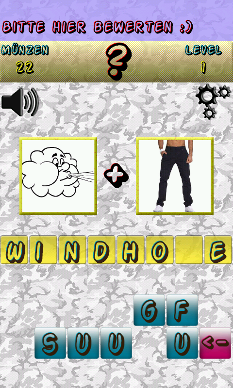 2 Bilder 1 Wort: Bildkombo Screen 3