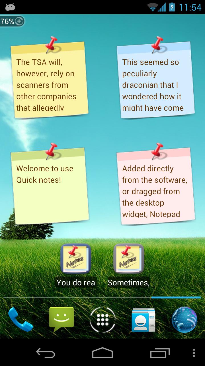 Quick notes Screen 2