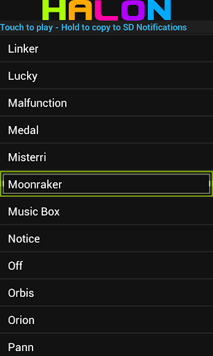 Halon Notification Tones
