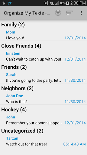 Organize My Texts - Free