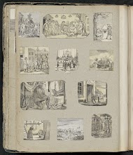 Albumblad met diverse voorstellingen