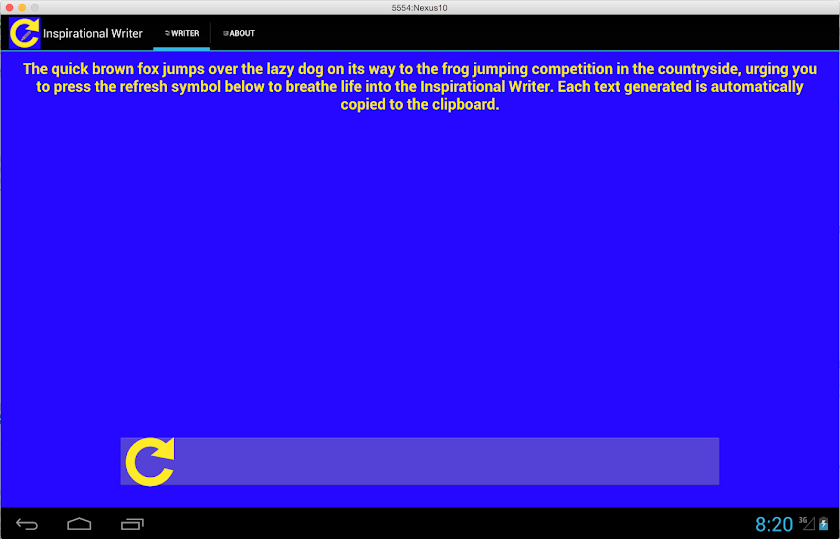 Inspirational Writer Screen 3