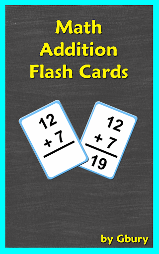 Math Addition Flash Cards