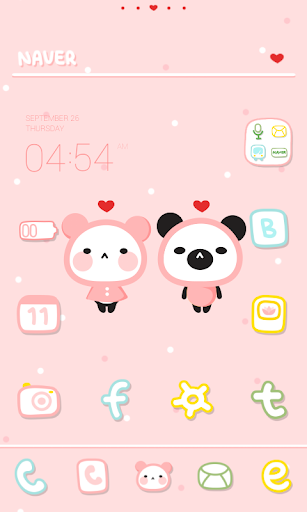 Pink Love Dodol launcher theme