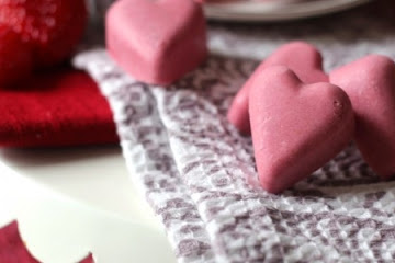 Strawberry Raspberry Milkshake Fudge Hearts