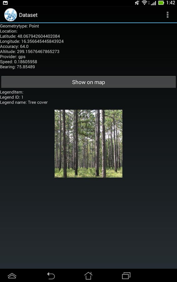  Geo-Wiki Pictures – snímka obrazovky 