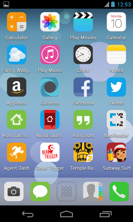 Ios7 Flat (APEX NOVA GO THEME) - screenshot