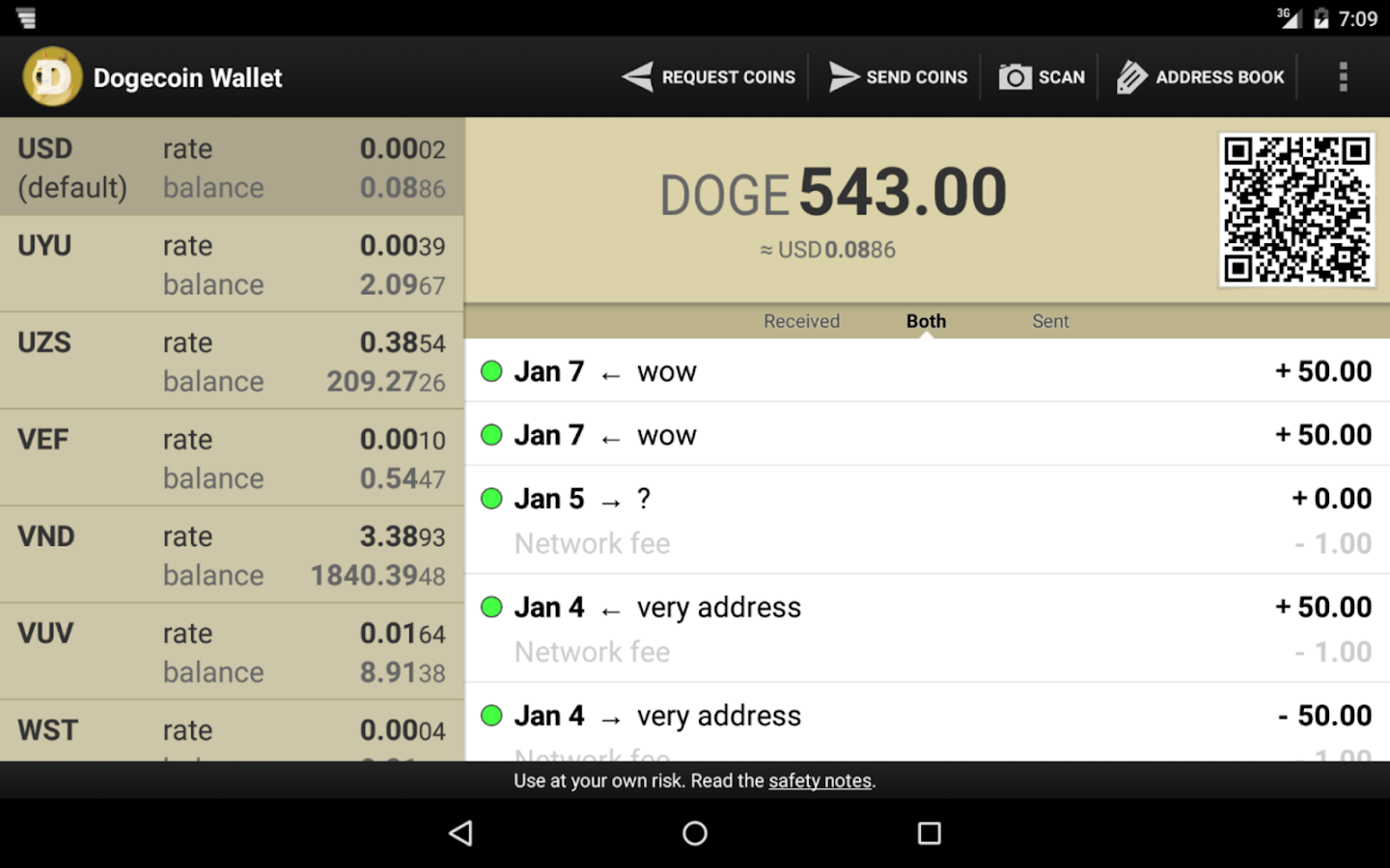 dogecoin on stash app