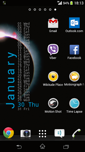 Xperia Calendar Widget