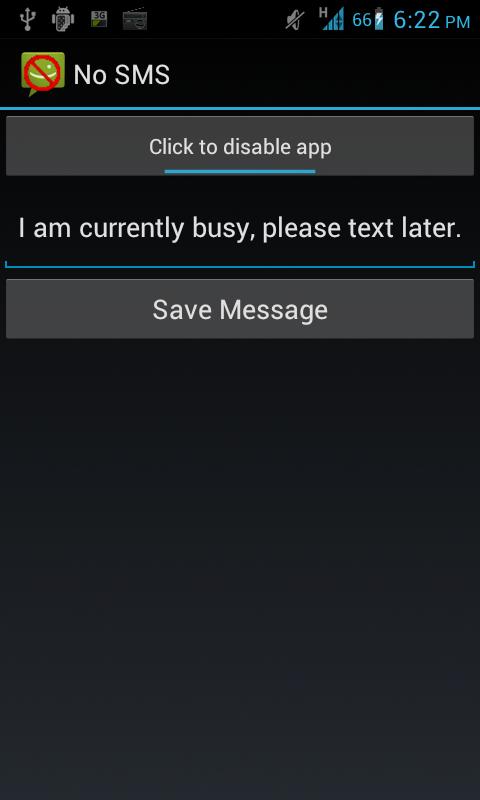 No SMS Screen 2