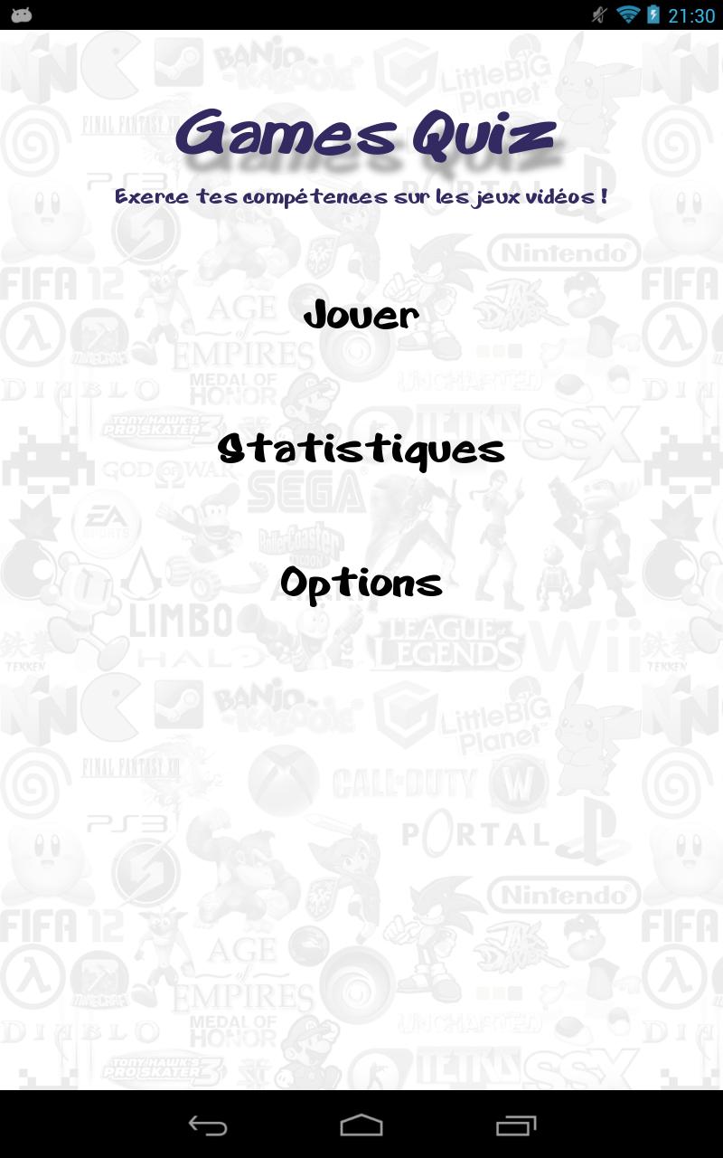 Android application Games Quiz screenshort
