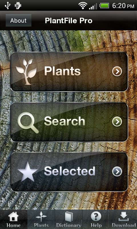 Android application PlantFile Pro screenshort