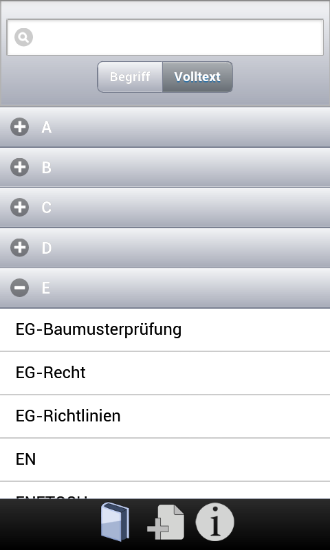 Android application Lexikon Arbeitsschutz EHS screenshort