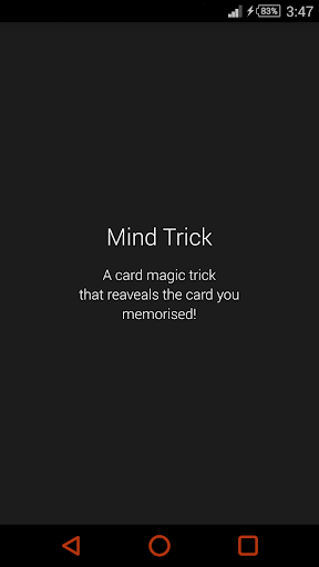 Mind Trick Card Magic Trick