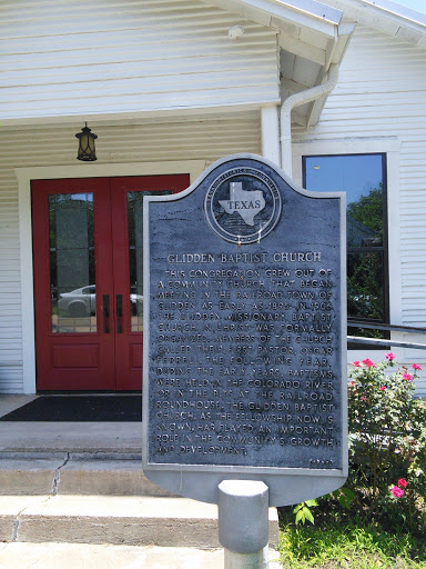 Glidden Baptist Church Historical Marker