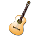 Acoustic guitar music sound mobile app icon