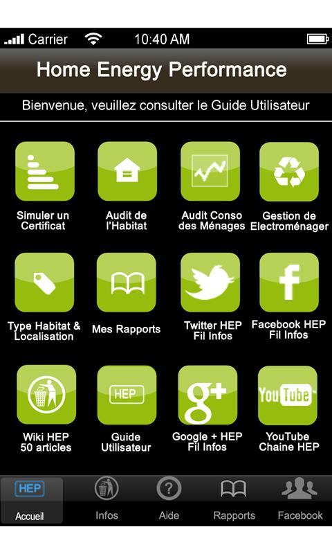 Android application Home Energy Performance screenshort