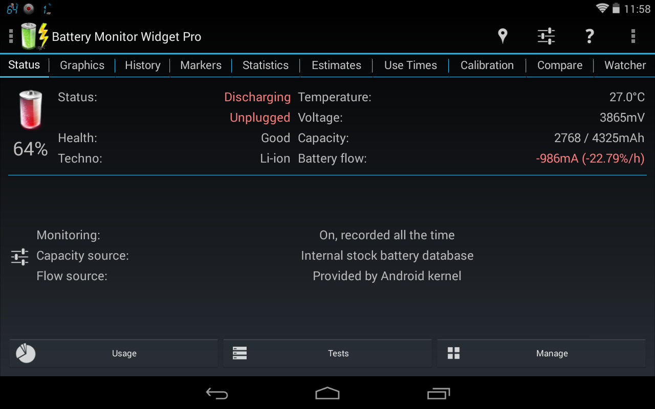 Battery Monitor Widget - screenshot