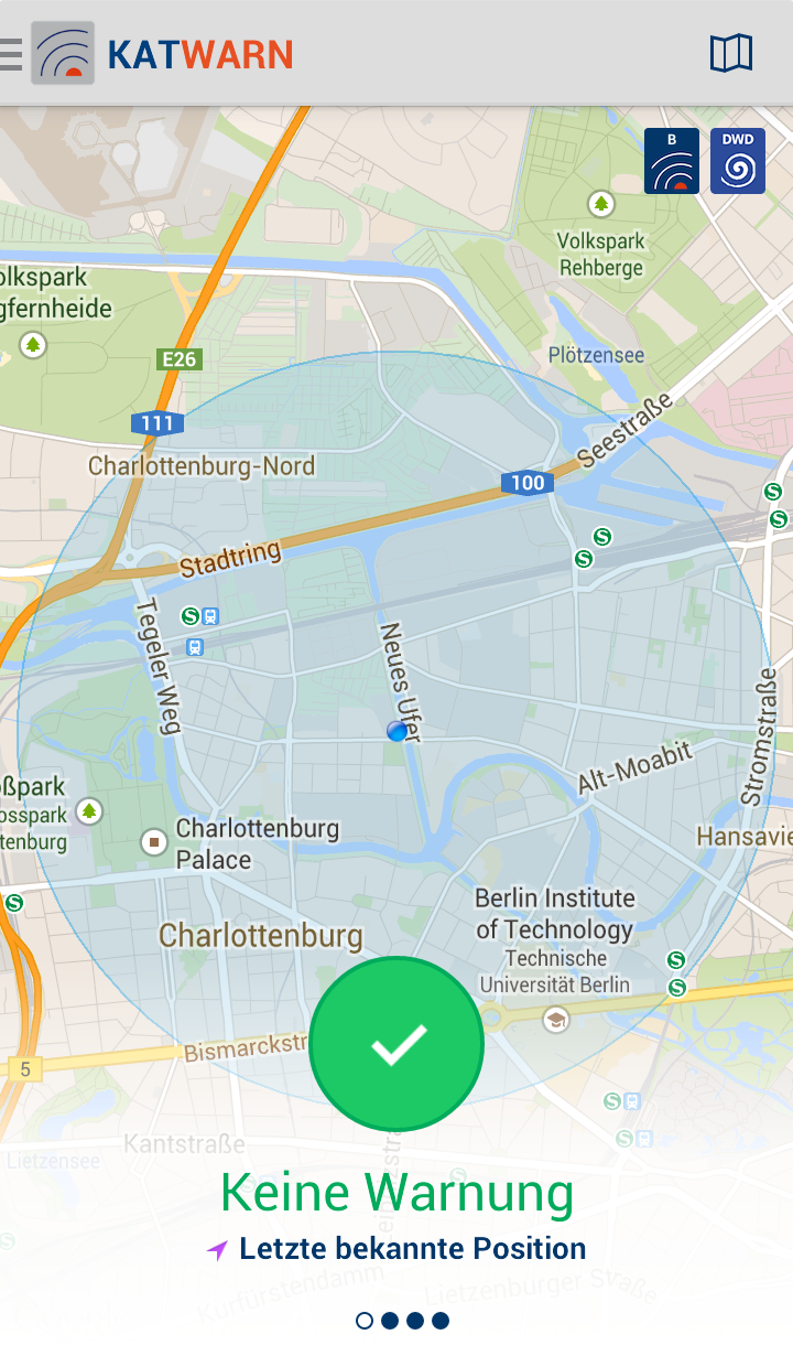 Android application KATWARN screenshort