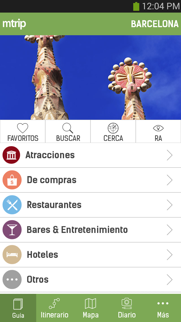 Android application Barcelona Travel Guide – mTrip screenshort