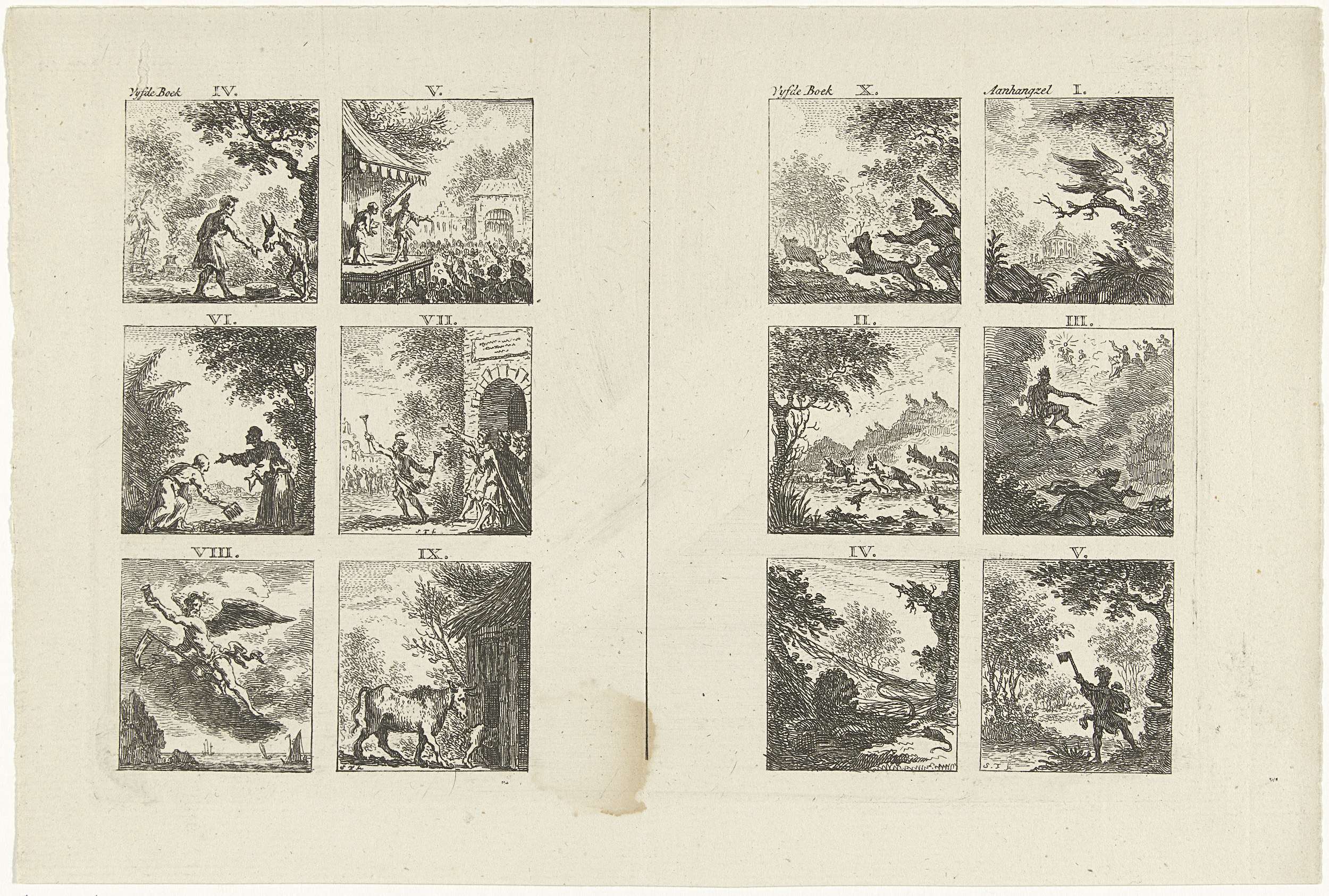Twaalf fabel-illustraties