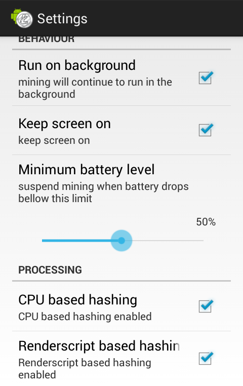 AndroMine Screen 3