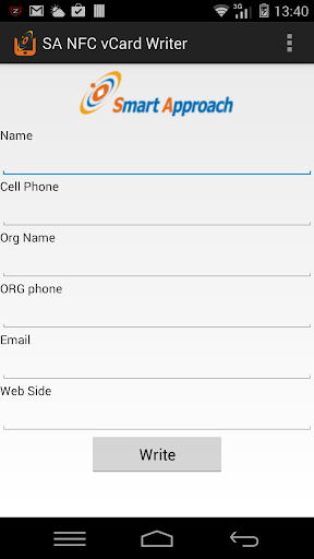 SA NFC vCard Writer