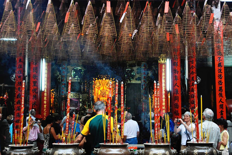 Thien Hau Temple in Ho Chi Minh City, the former Saigon, Vietnam. 